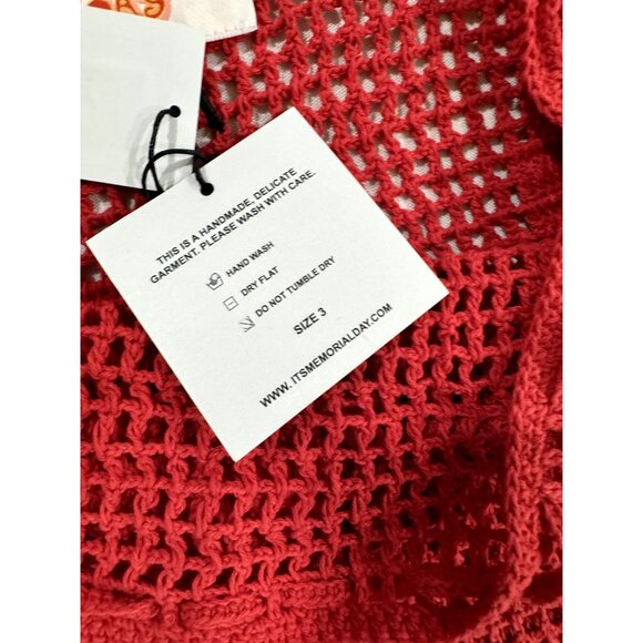 MEMORIAL DAY Women's Red Swim/Cover Up Handmade Skirt 2 - Picture 8 of 10